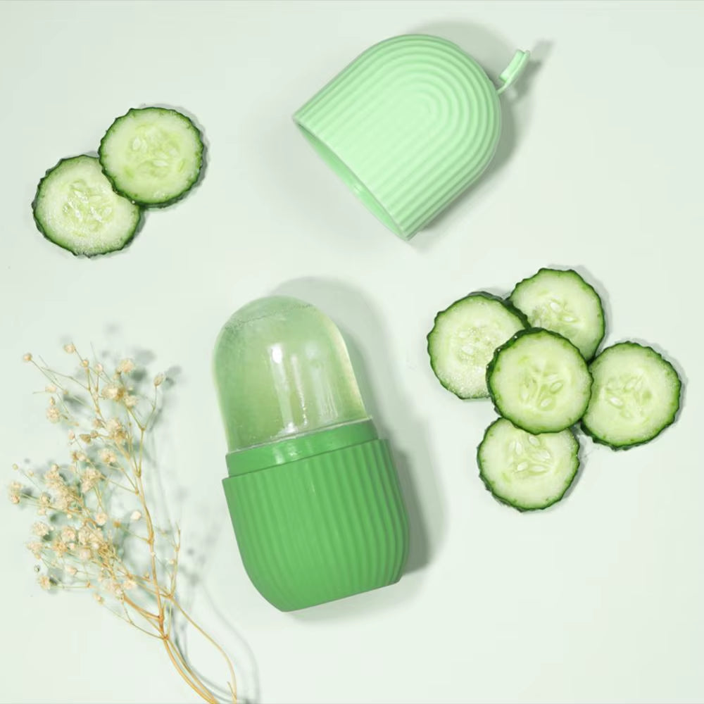 Reusable Silicone Face Ice Roller — Cooling Massage Tool for Skin Care